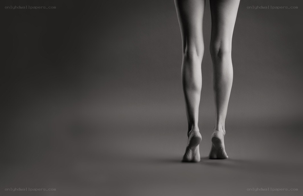 ballet dancer's legs from behind