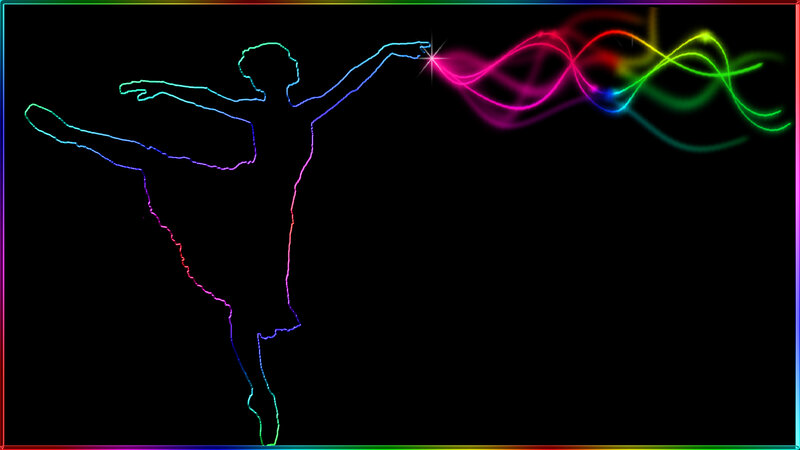 Ballet Dancer Silhouette — Black, Dynamic