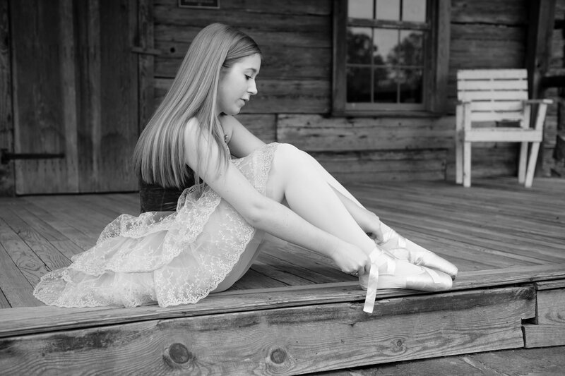 Ballet Dancer Sitting — Black, Calm, Photograph