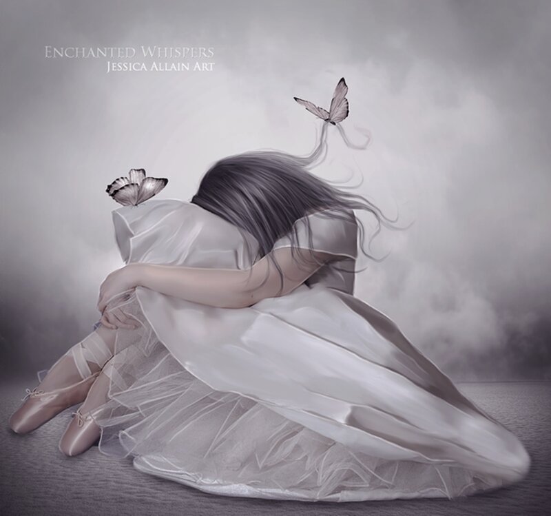 Ballet Dancer with Butterflies