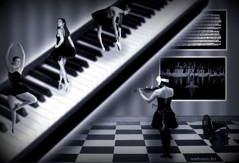 Ballet Dancer with Piano