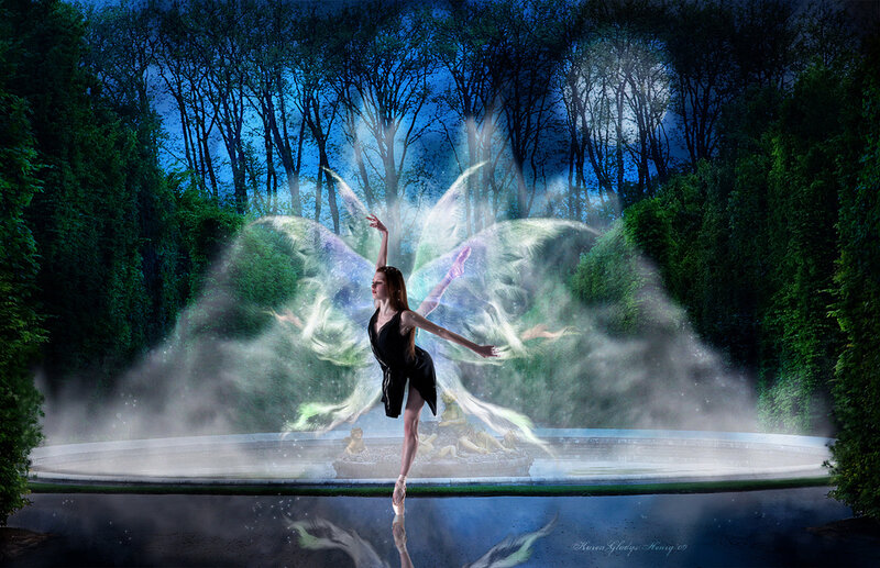Ballet Dancer with Wings — Blue