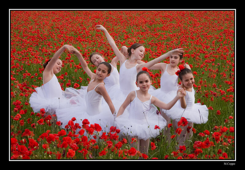 Ballet Dancers in Field