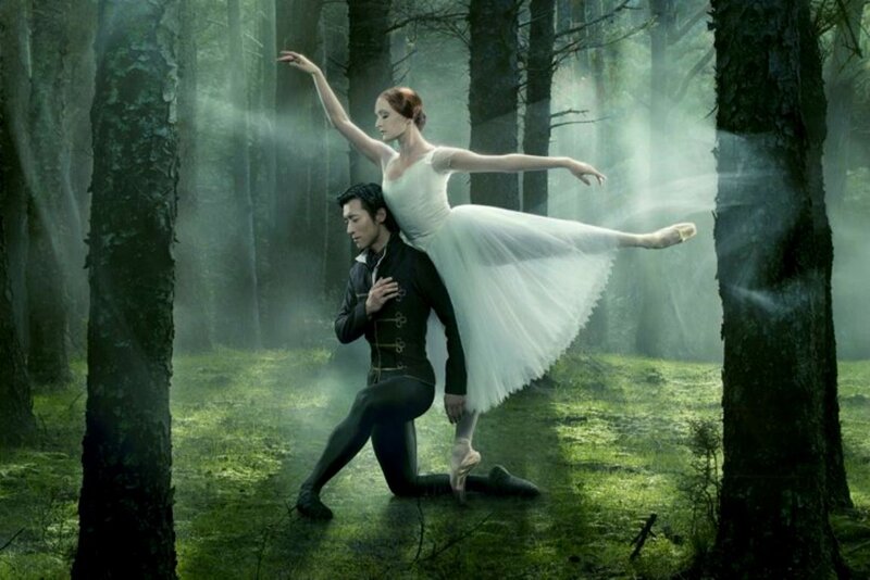 Ballet Dancers in Forest — Green, Dramatic, Morning
