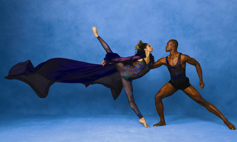Ballet Dancers in Motion — Blue, Dynamic
