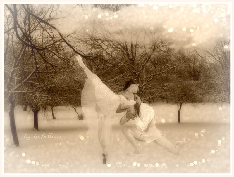 Ballet Dancers in Snow