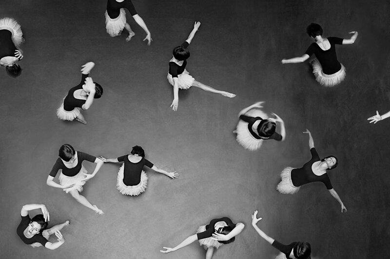Ballet Dancers in Studio — Black, Dynamic