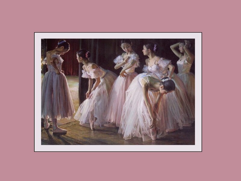 Ballet Dancers in Studio — Pink