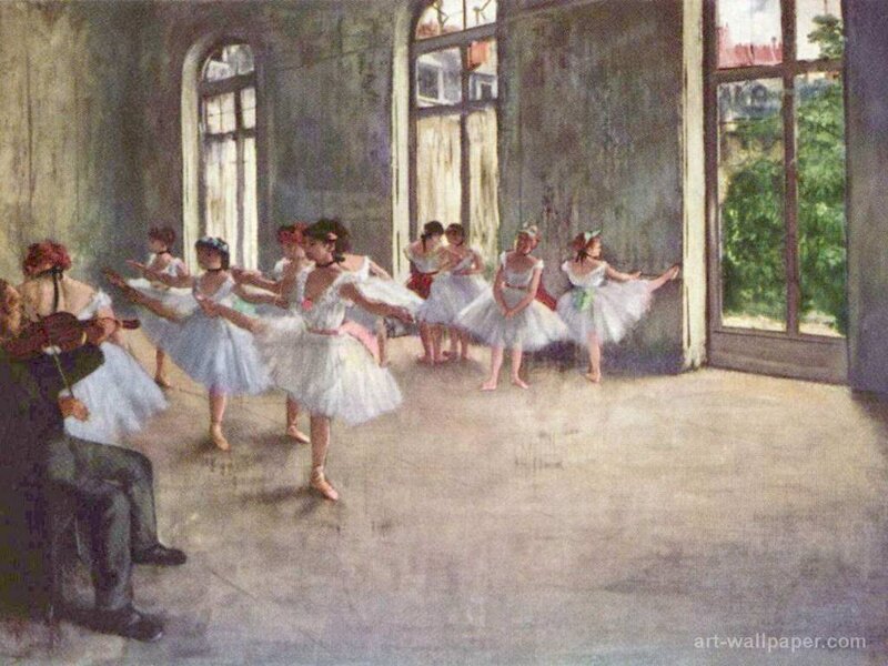Ballet Dancers in Studio