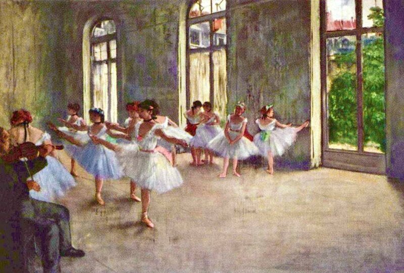 Ballet Dancers in Studio — White, Calm, Afternoon