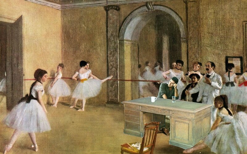 Ballet Dancers in Studio — White