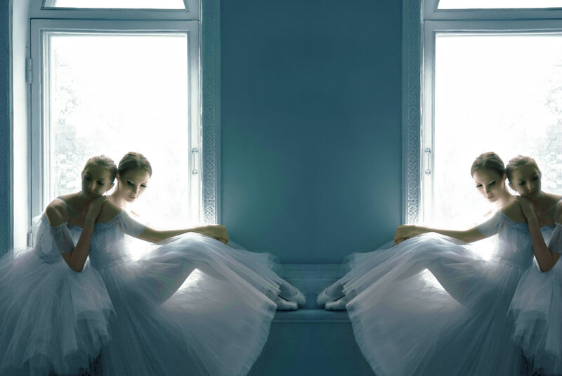 Ballet Dancers in Tutus — Blue