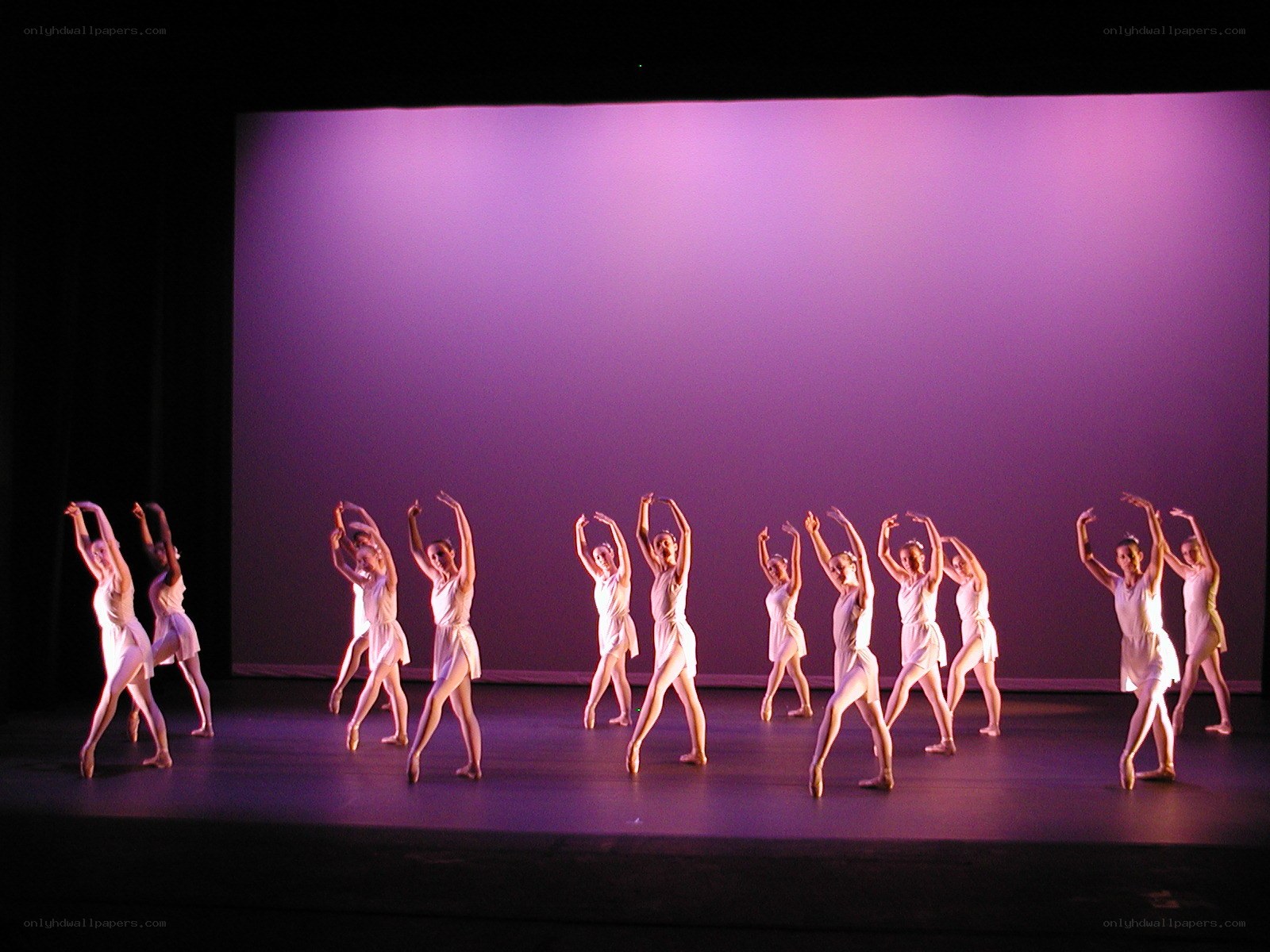 Ballet dancers on stage