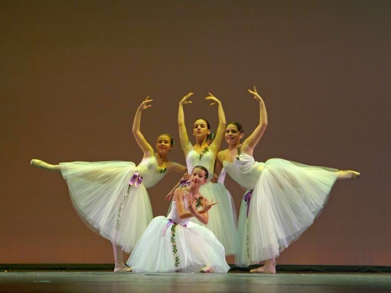 Ballet dancers on stage
