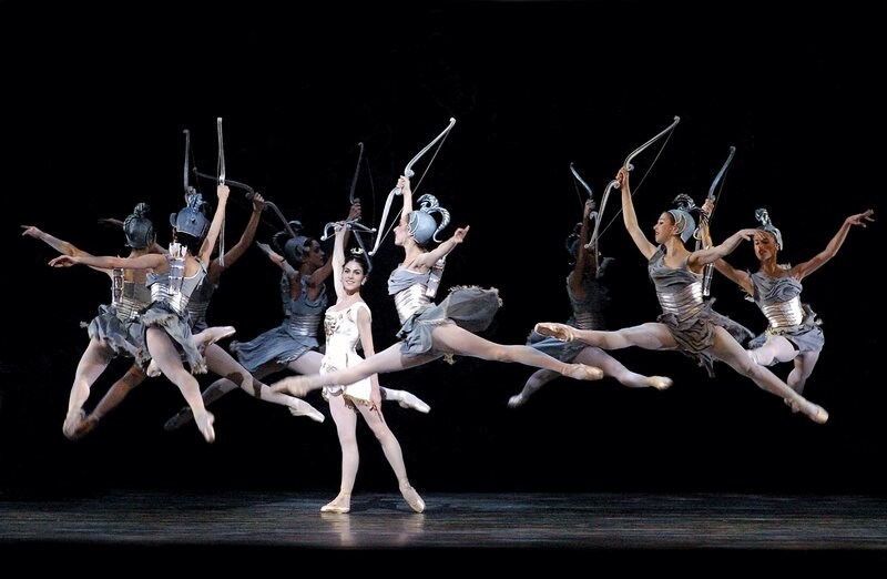 Ballet Dancers on Stage — Black