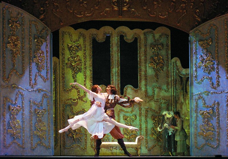 Ballet Dancers on Stage — White