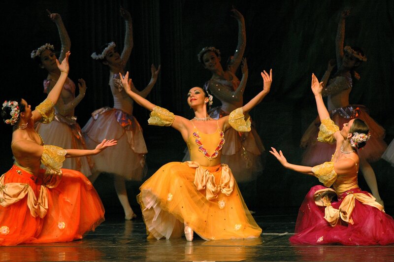 Ballet dancers performing on stage