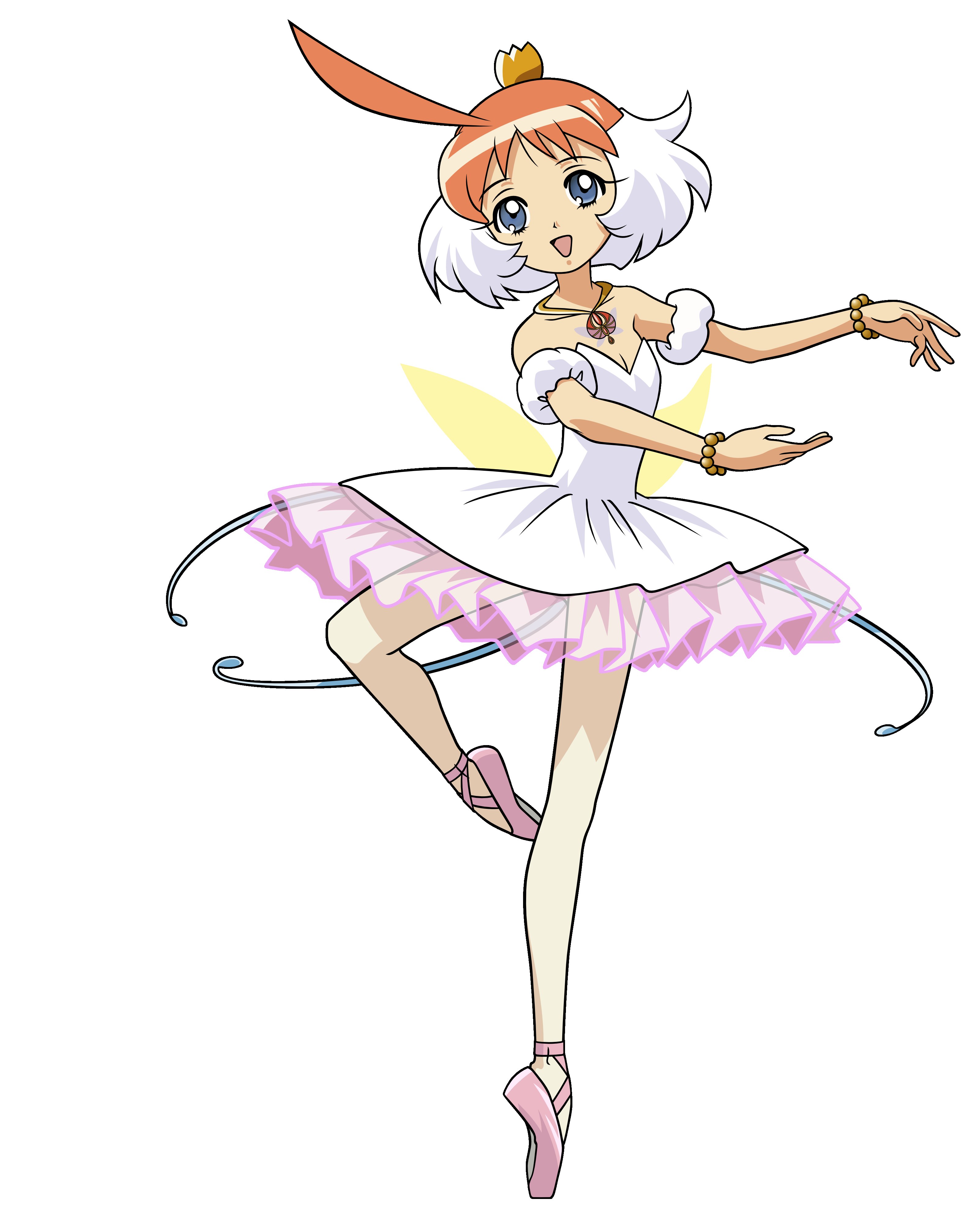 ballet-dancing anime character