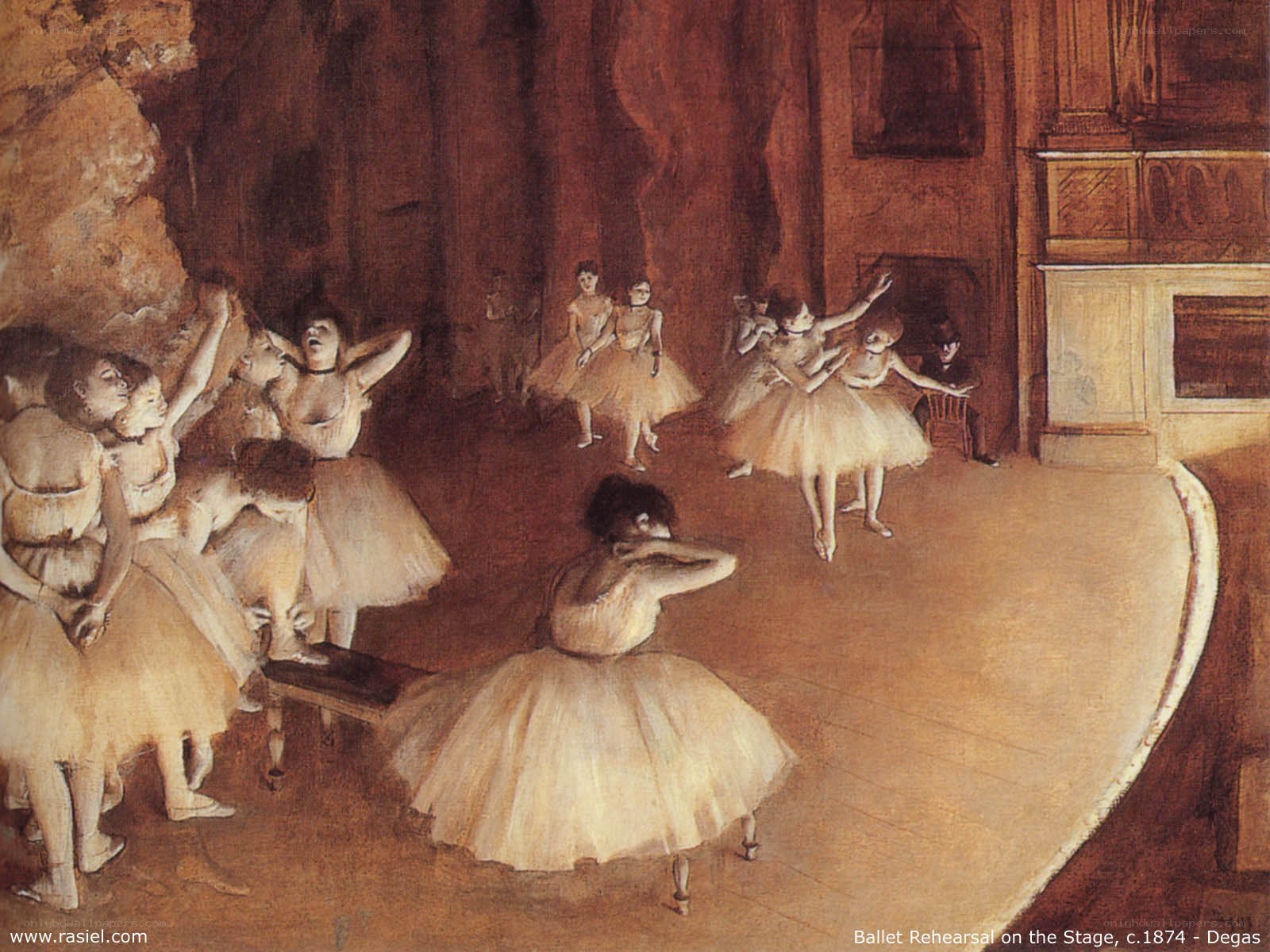 Ballet Rehearsal on the Stage