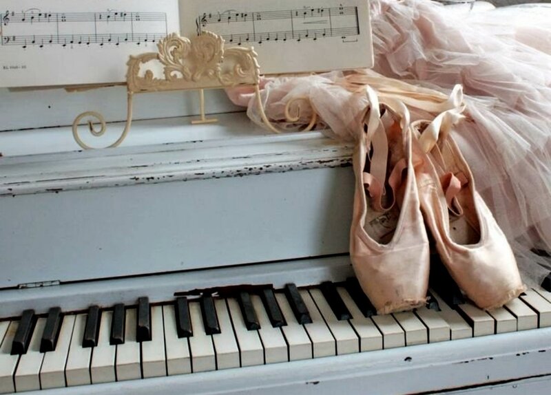 Ballet Shoes on Piano