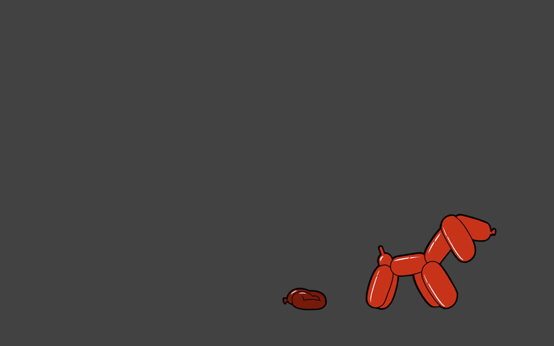 Balloon dog and sausage