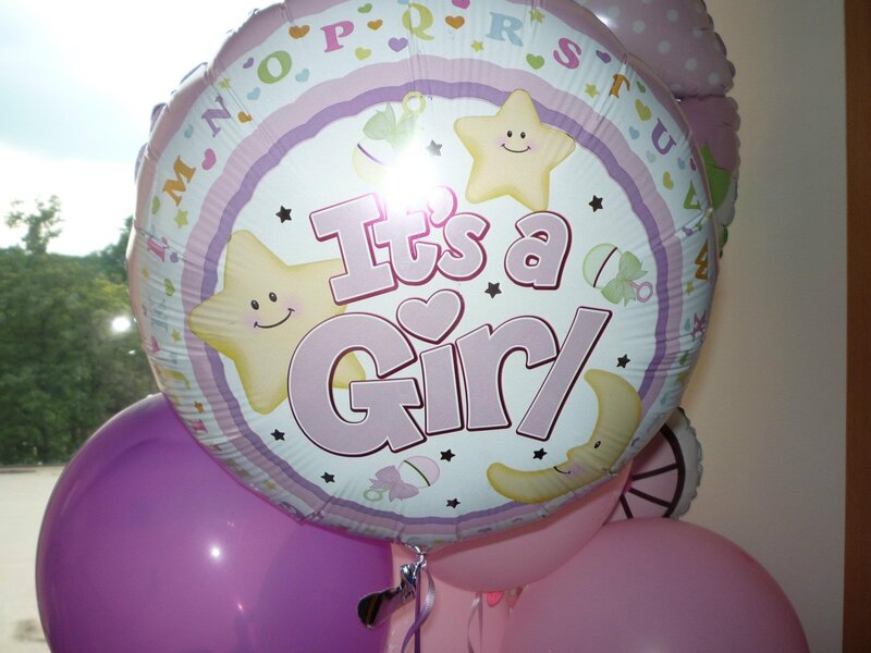 Balloon with Baby Announcement