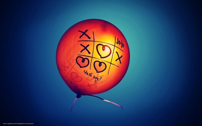 Balloon with tic-tac-toe game