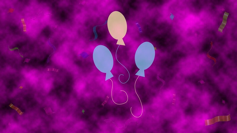 balloons and confetti celebration