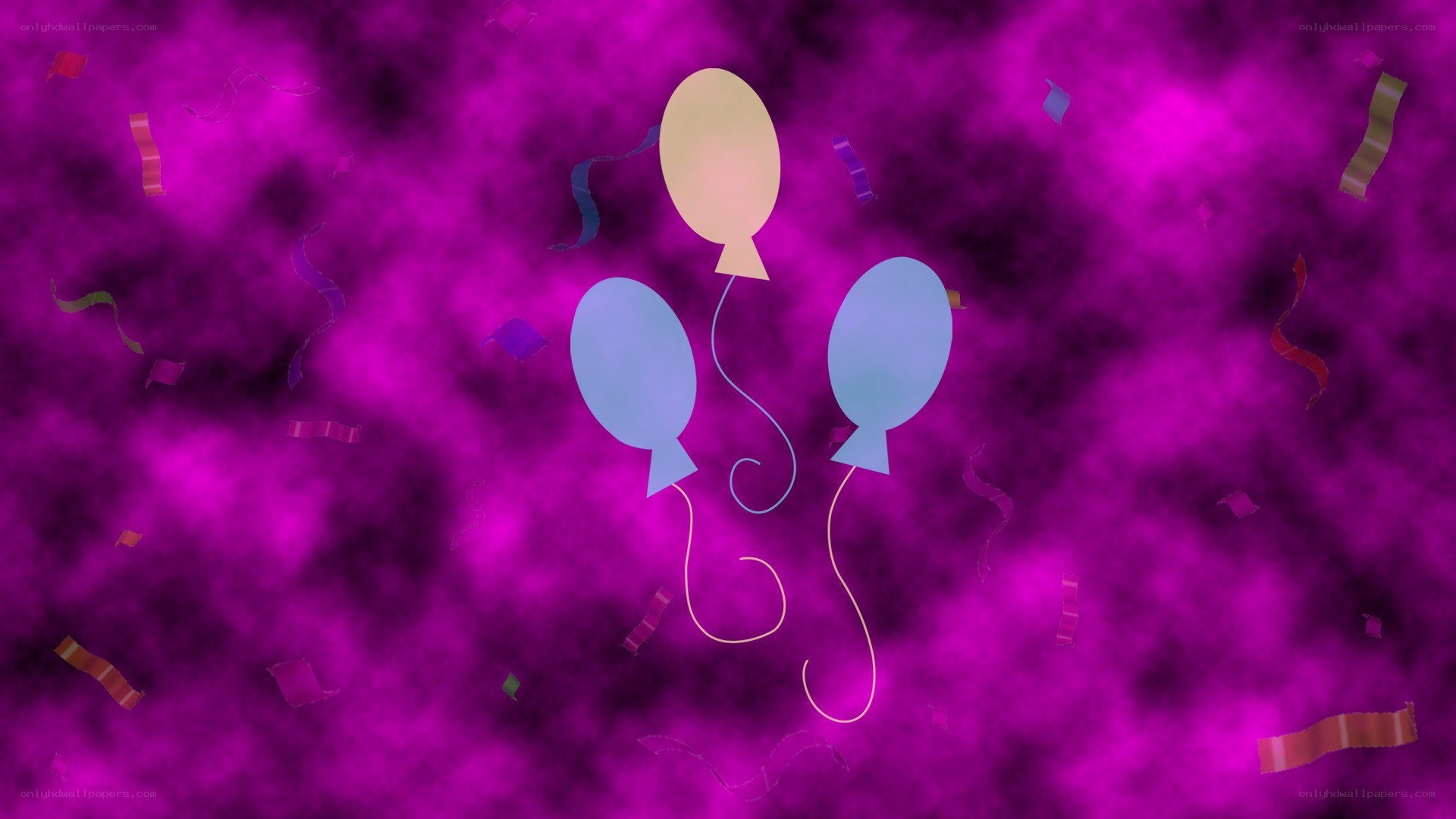 balloons and confetti celebration