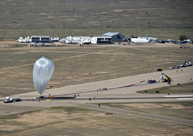 Balloons being prepared for launch