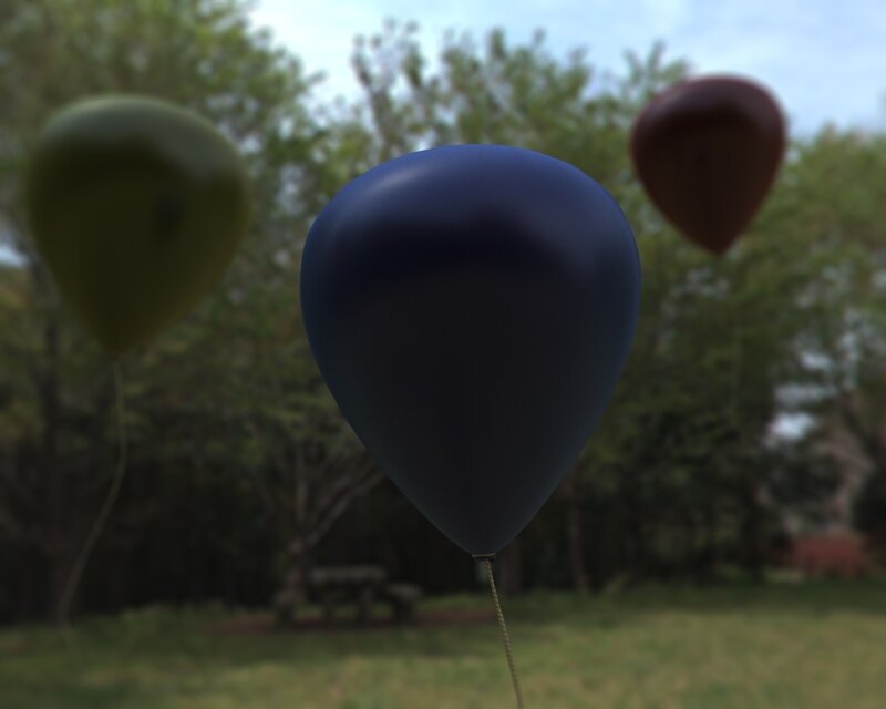 Balloons in a park