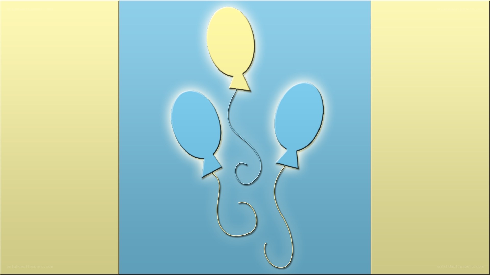 balloons on blue background