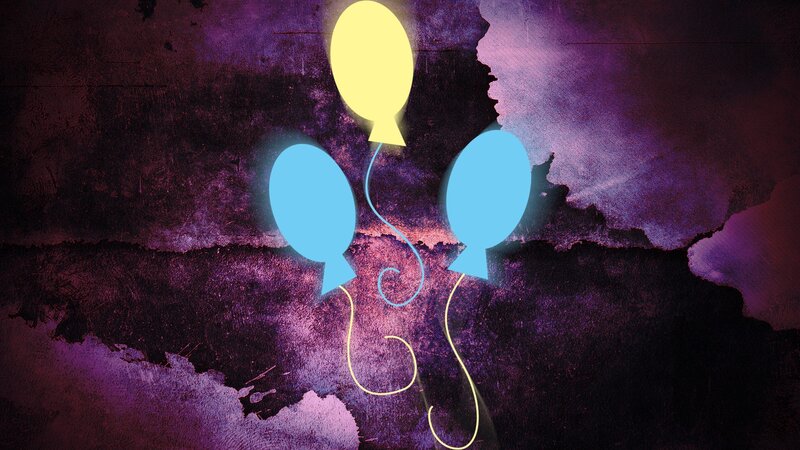 balloons on dark background