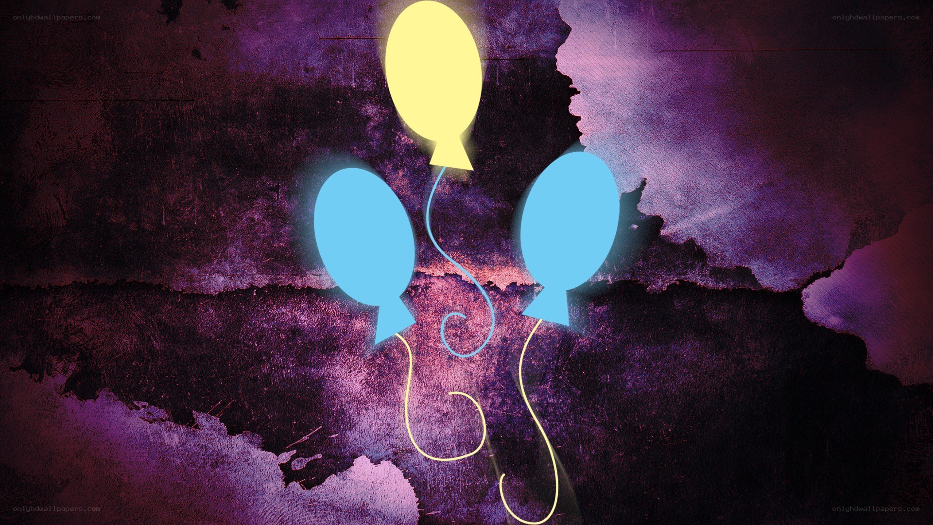 balloons on dark background