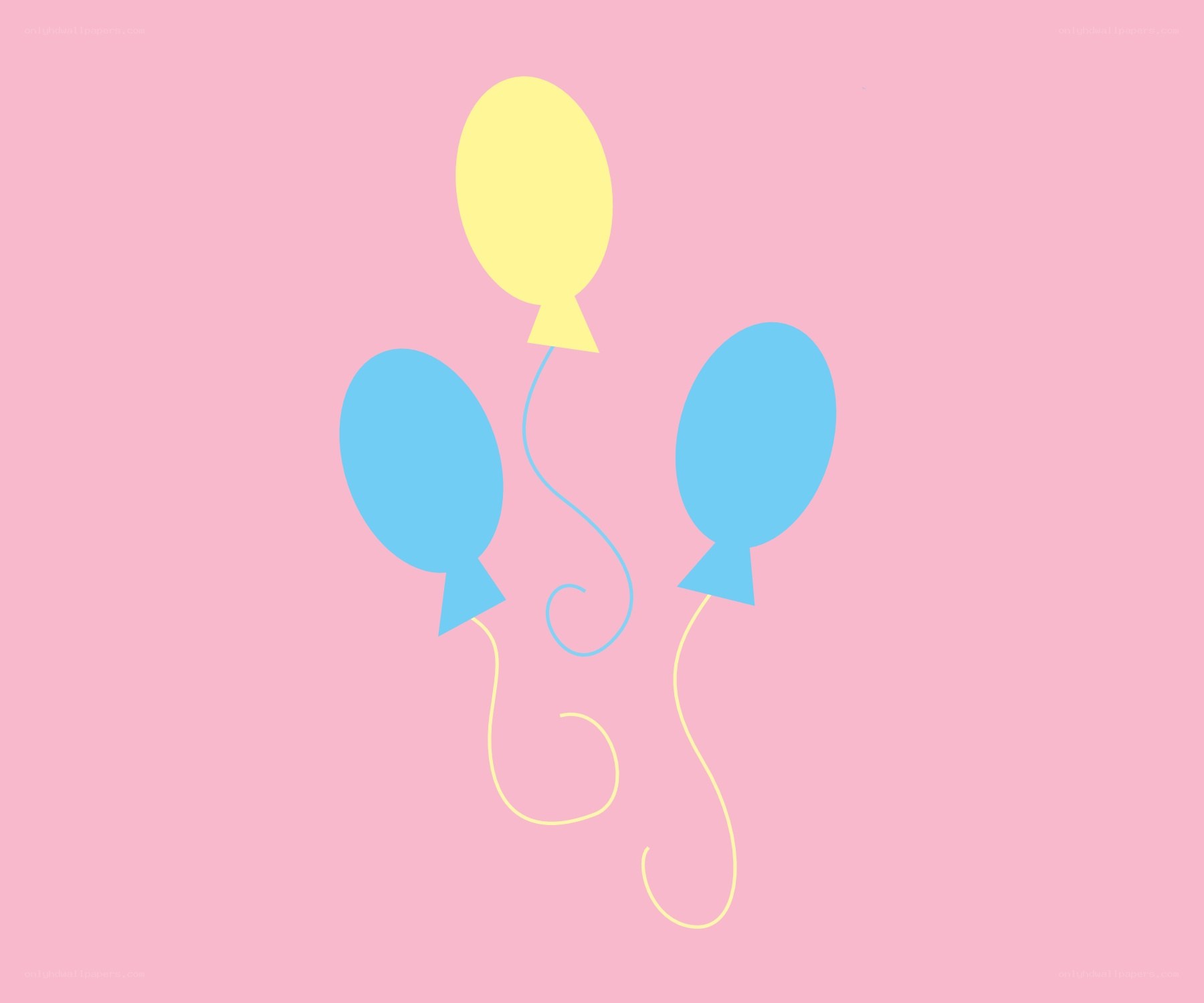 balloons on pink background