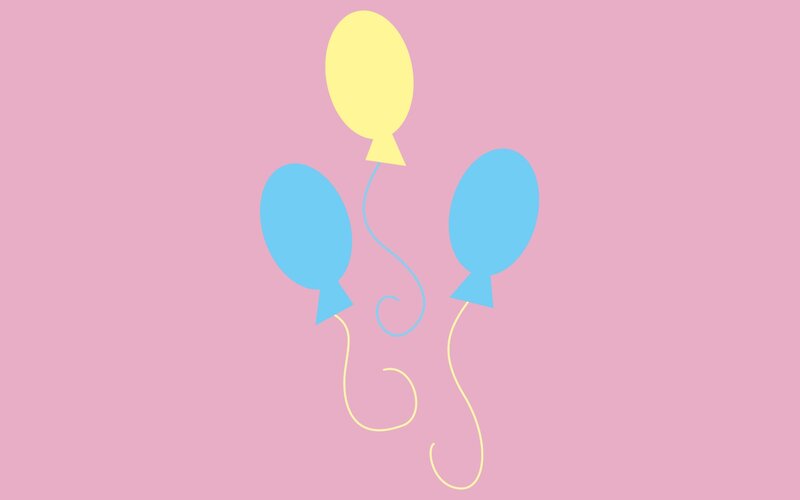 balloons on pink background