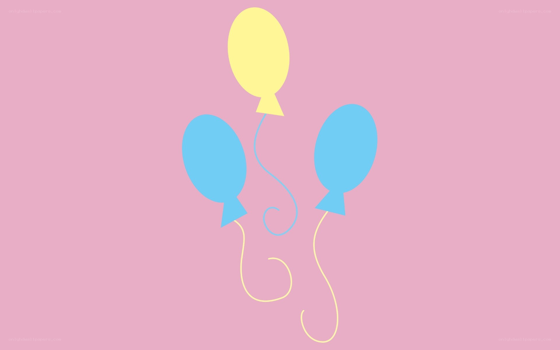 balloons on pink background