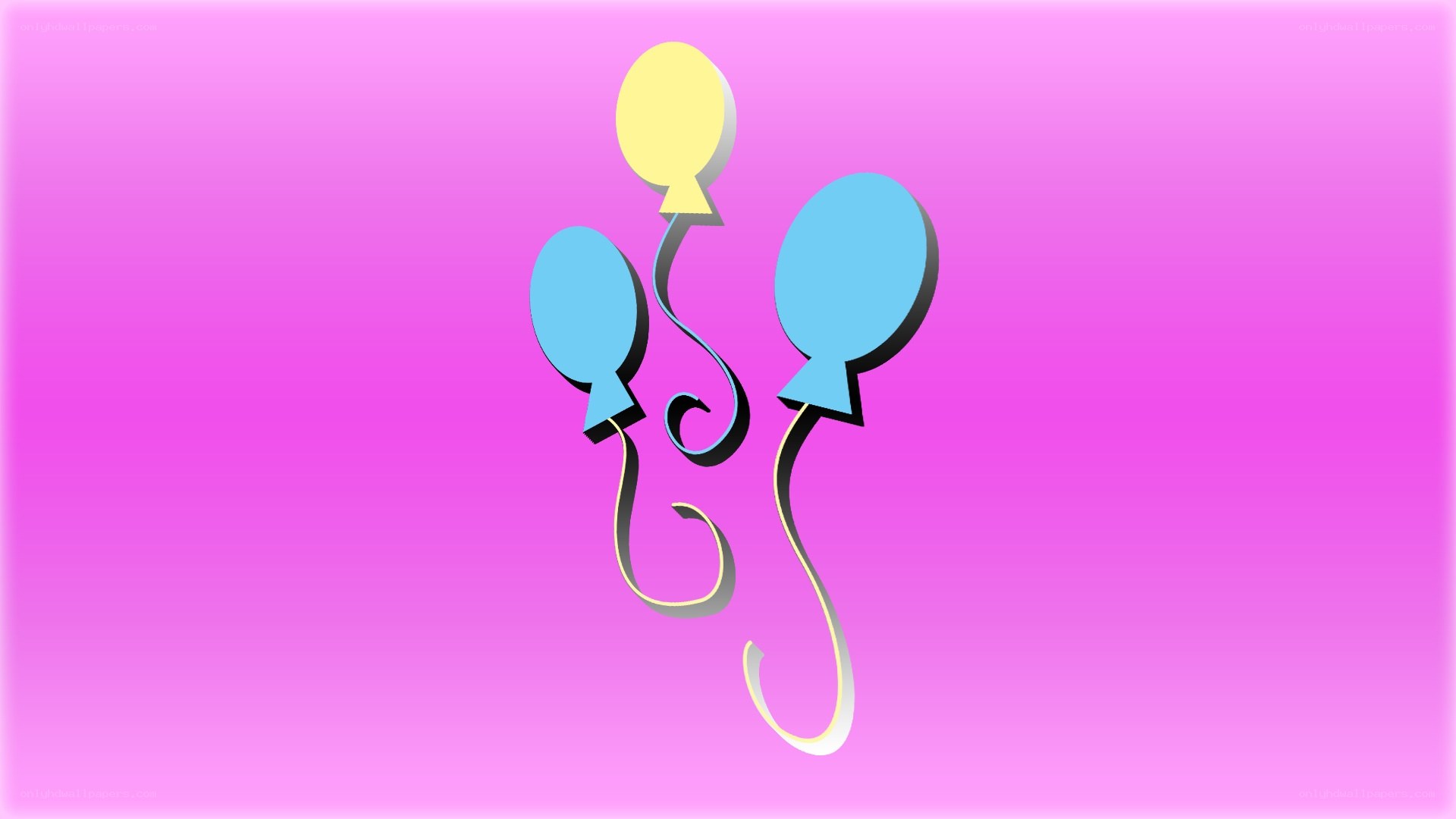 balloons on pink background