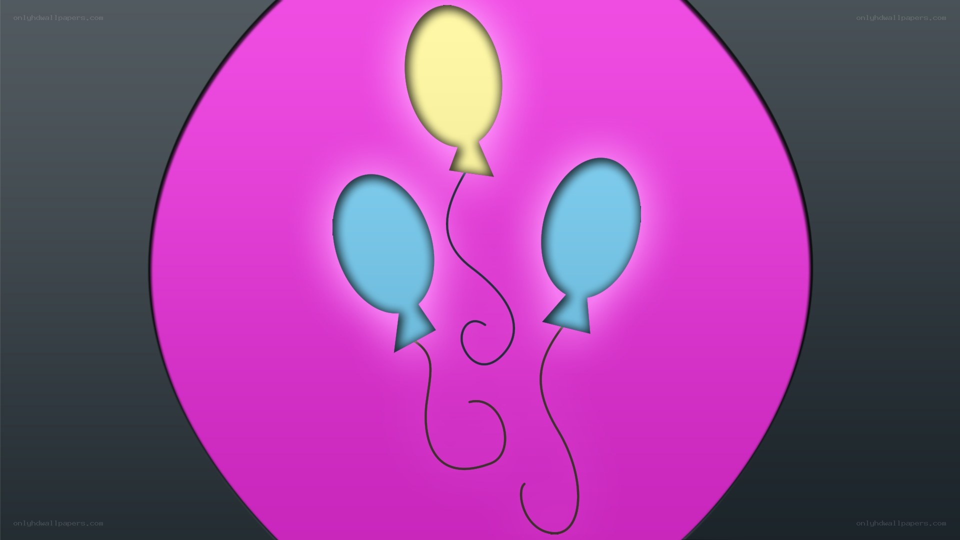 balloons on purple background