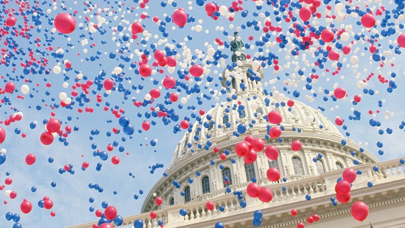 Balloons over Capitol Building