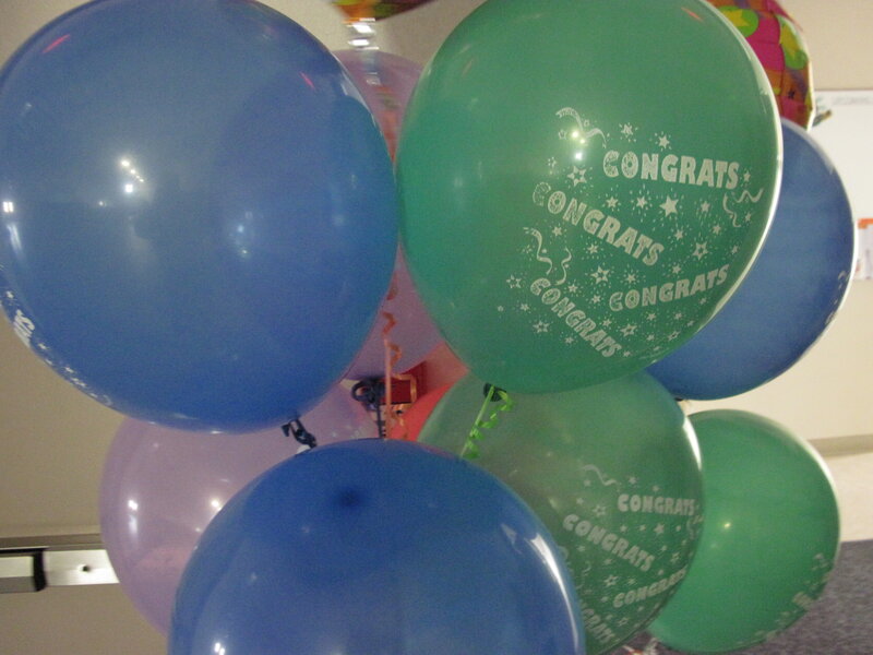 Balloons with Congrats Text — Blue