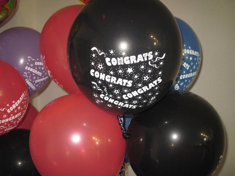 Balloons with Congrats Text