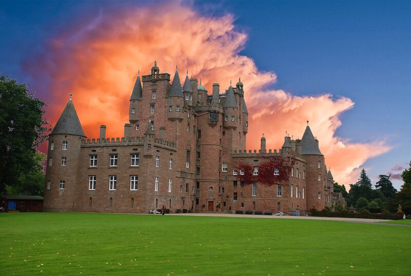 Balmoral Castle — Green, Dramatic, Sunset