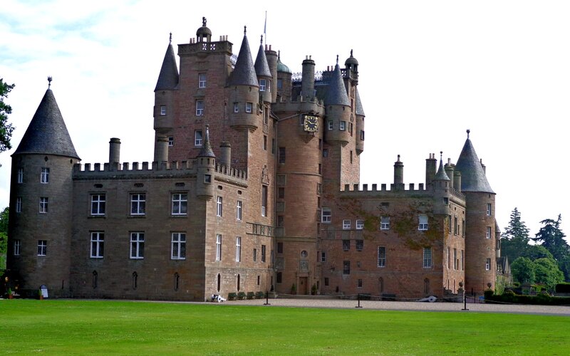 Balmoral Castle — Green, Serene, Afternoon, Photograph, Towers, Clock