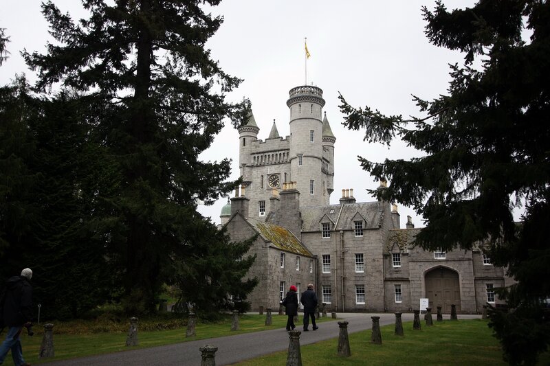 Balmoral Castle on a cloudy day