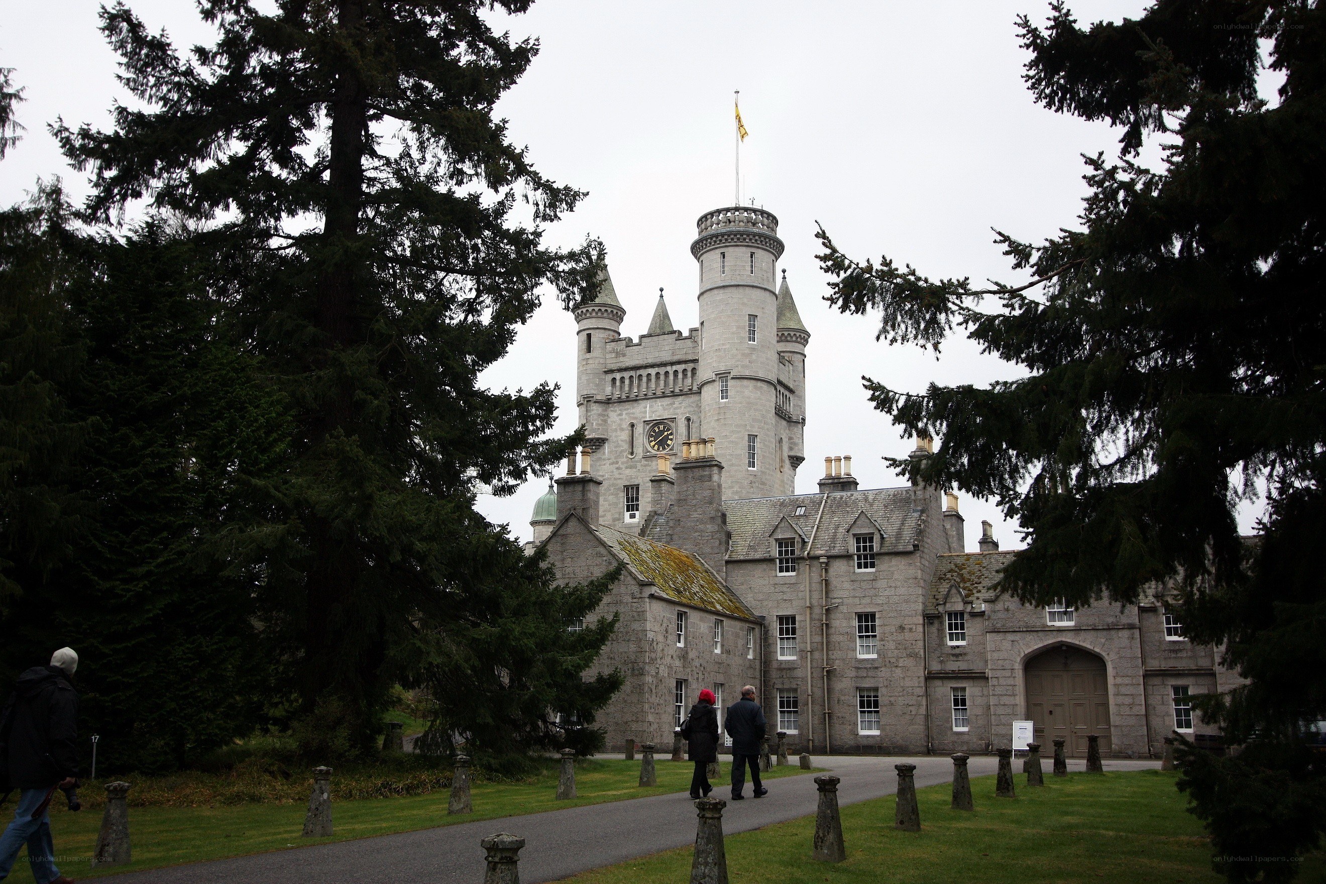 Balmoral Castle on a cloudy day