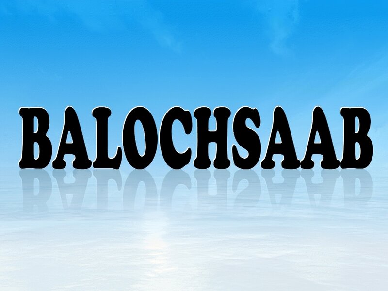 Balochsaab text on blue background