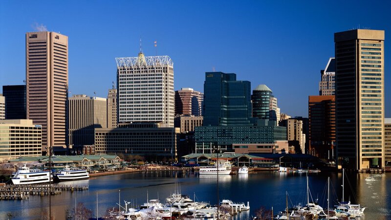 Baltimore Skyline — Blue, Serene