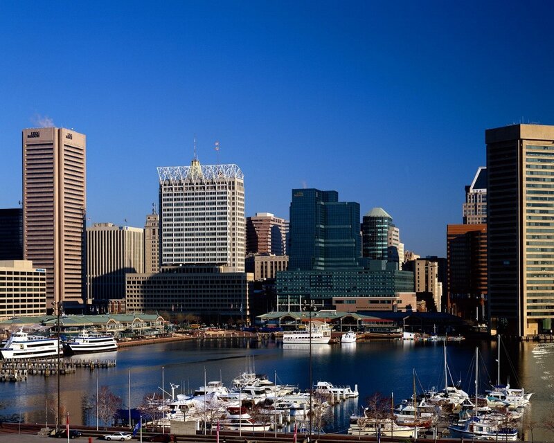 Baltimore Skyline — Blue