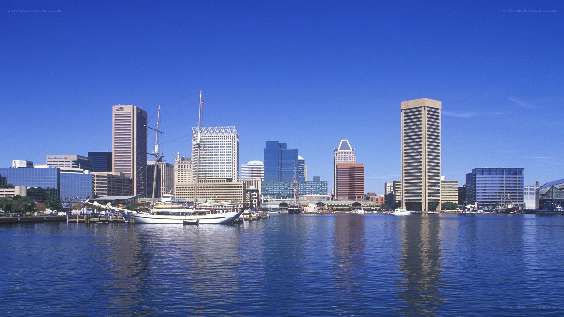 Baltimore skyline on a sunny day